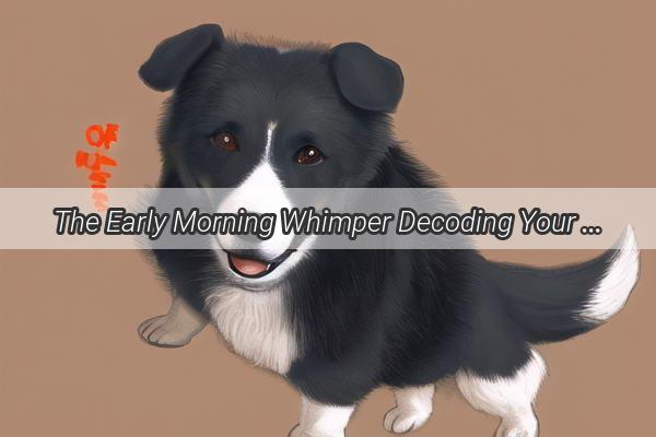 The Early Morning Whimper Decoding Your Dogs FirstLight Groans